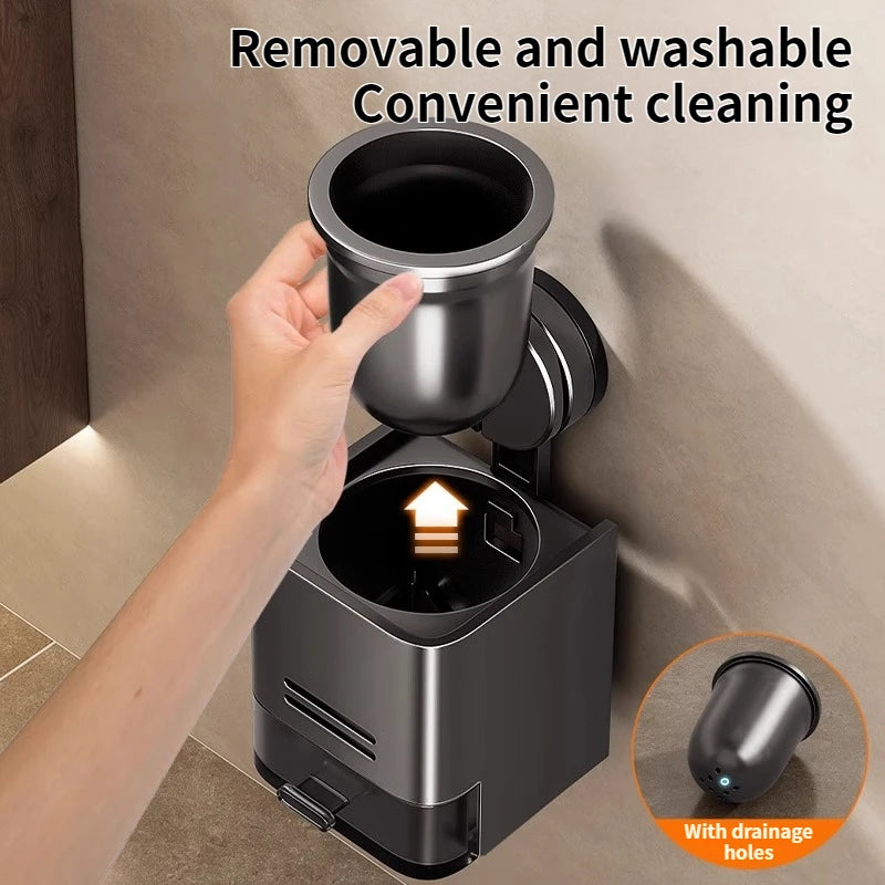 Ensemble de brosse WC à ventouse murale