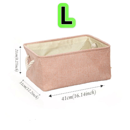 Panier à linge en lin à double couche