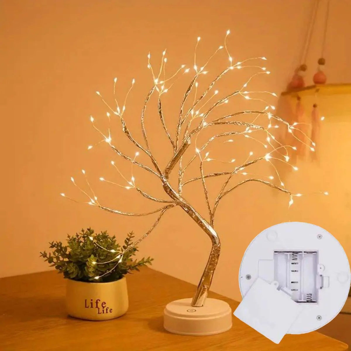 Guirlande lumineuse arbre 108 LED blanc chaud