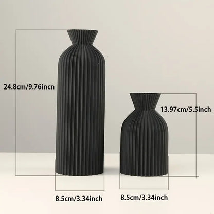 Vase élégant en plastique noir