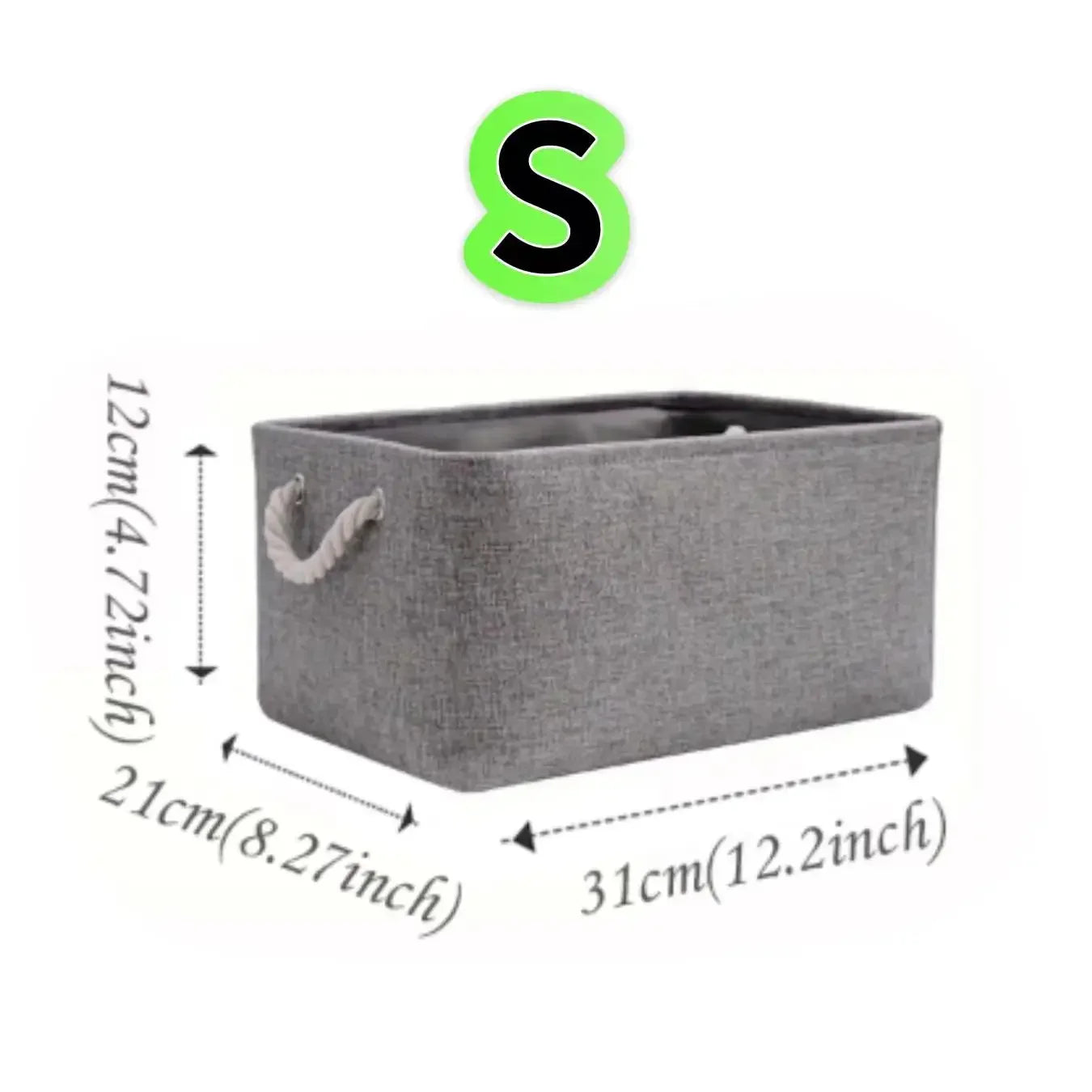 Panier à linge en lin à double couche