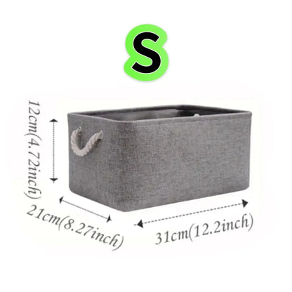 Panier à linge en lin à double couche