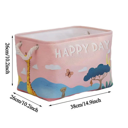 Panier à linge en lin à double couche