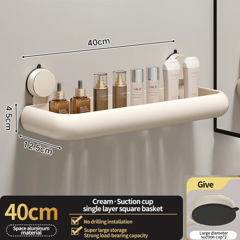Étagère de rangement de salle de bain à ventouse