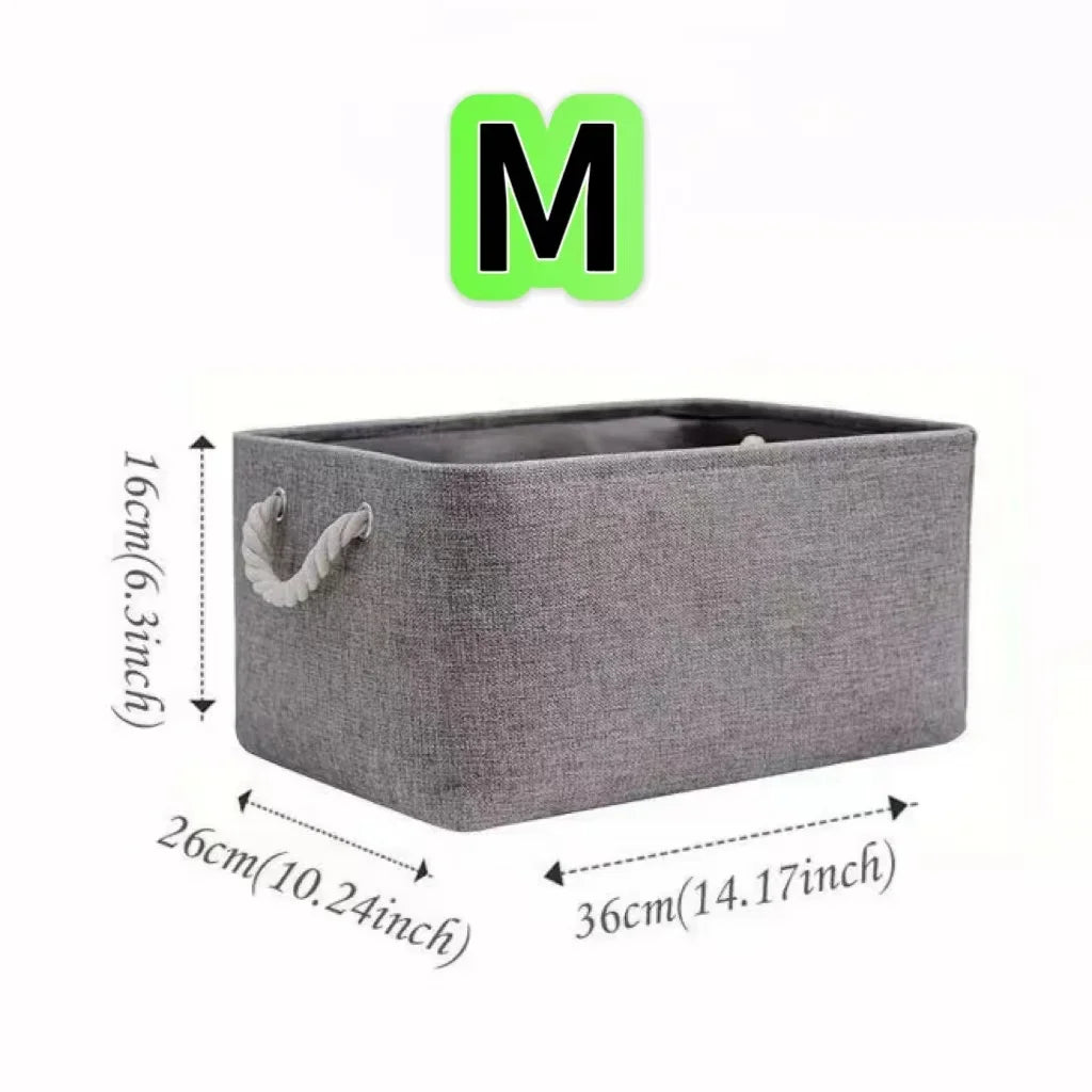 Panier à linge en lin à double couche