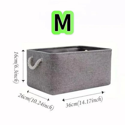 Panier à linge en lin à double couche