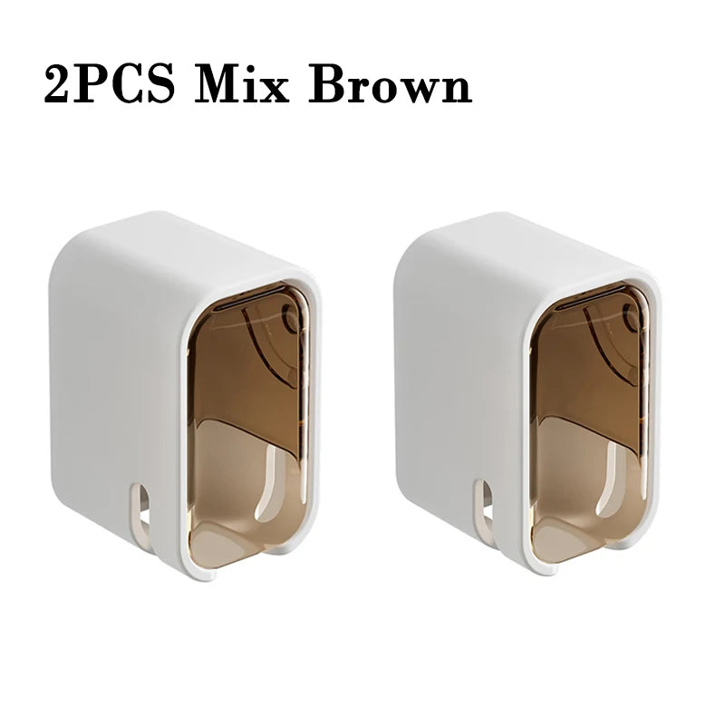 Porte-brosses à dents mural 2 pièces