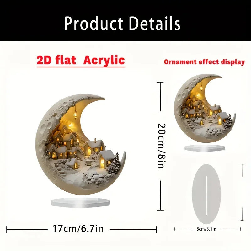 Décoration de table Maison Lune en acrylique