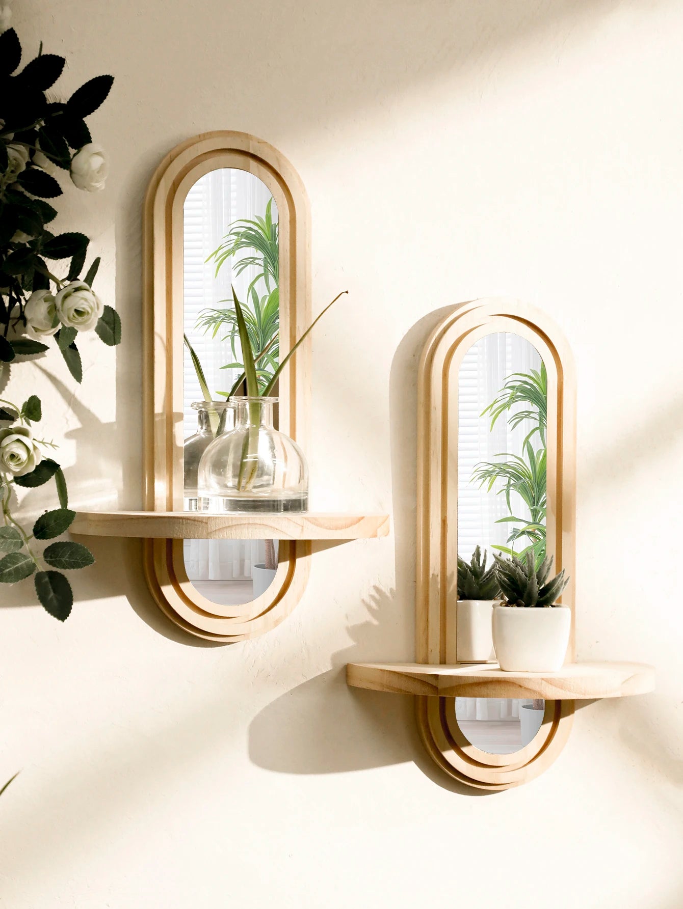 Étagère murale bohème en bois