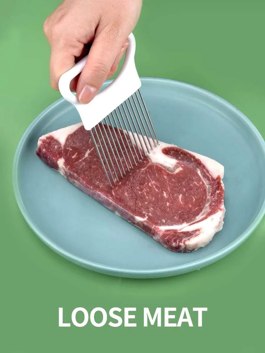 Support trancheur d’oignon en acier inoxydable