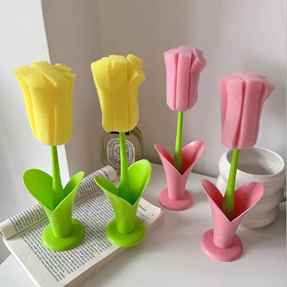 Brosse tulipe pour tasse et bouteille en verre
